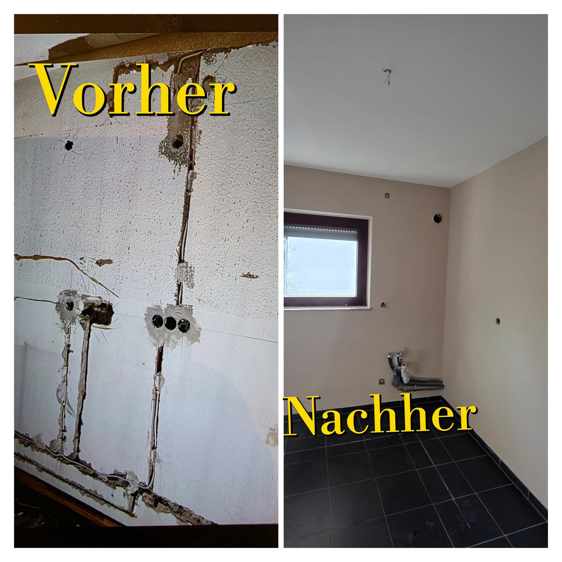 Vorher-Nachher-Ansicht aus dem Servicebereich